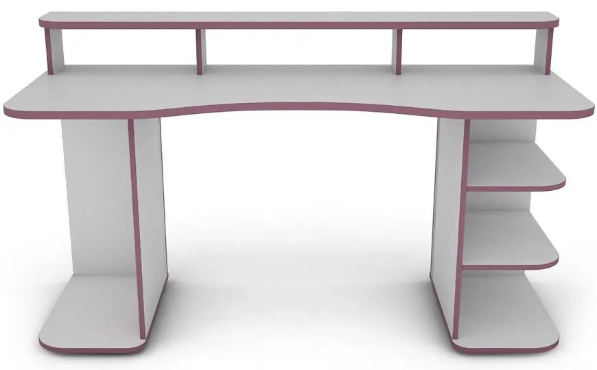Písací stôl Matrix 3 bílá/fialový