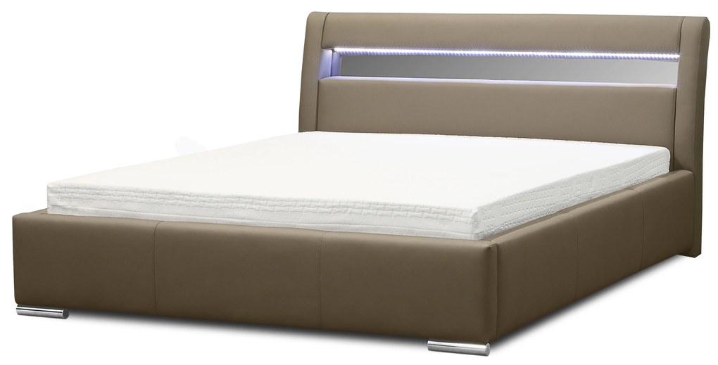 Čalúnená posteľ ZENONE s led osvetlením, 180x200, madryt 120
