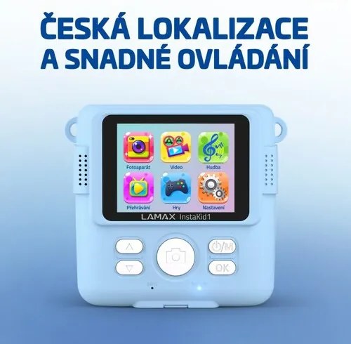 LAMAX InstaKid1 detský fotoaparát, modrá