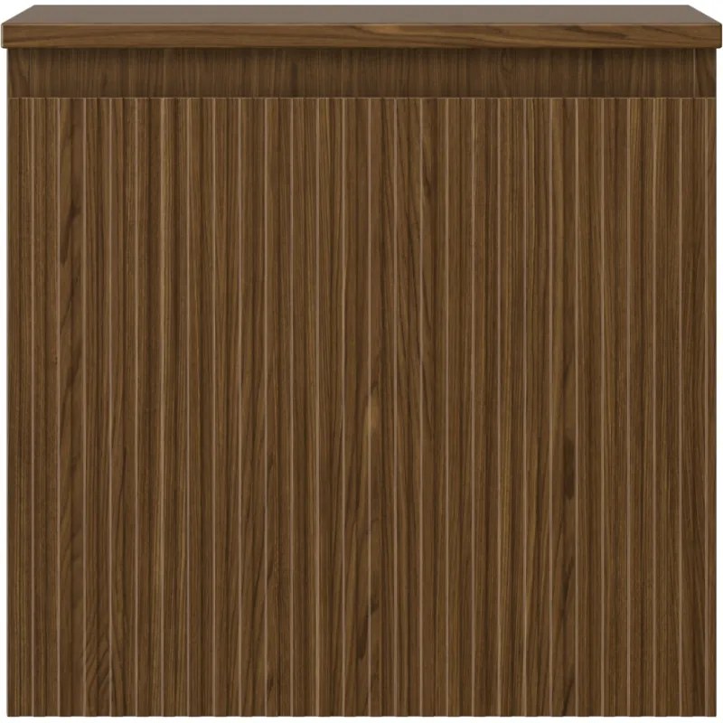 Mexen Rivel, kúpeľňová skrinka 50 cm s hornou časťou, 1 zásuvka, drážkovaná, orech, 91A20-05047-1-BFC86