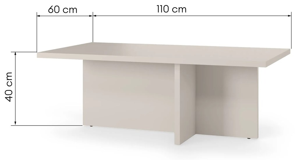 Konferenční stolek Jose 110 cm kašmírový