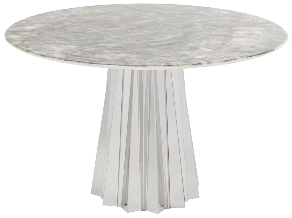 Amora Stone stôl strieborný Ø120 cm