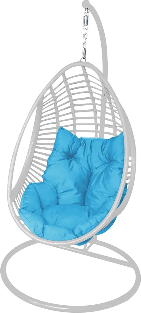 Závěsné houpací křeslo Bellissimo modré/bílé