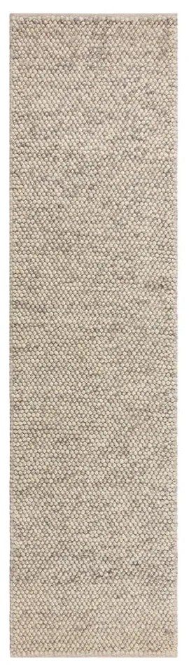 Svetlosivý ručne tkaný behúň s prímesou vlny 60x230 cm Minerals – Flair Rugs