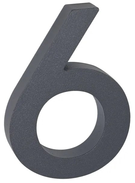 Domové číslo "6", RN.100LV, štruktúrované, antracit