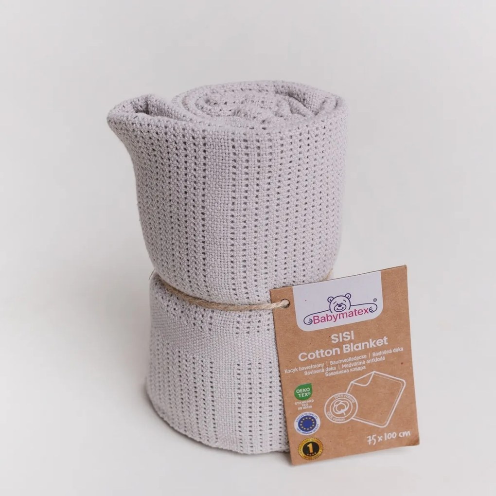 Babymatex Detská deka Sisi svetlosivá, 75 x 100 cm