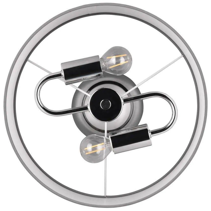 Sivé stropné svietidlo ø 30 cm Davos – Trio