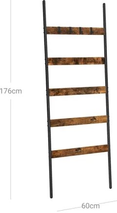 Stojanový vešiak NAVARO hnedá/čierna