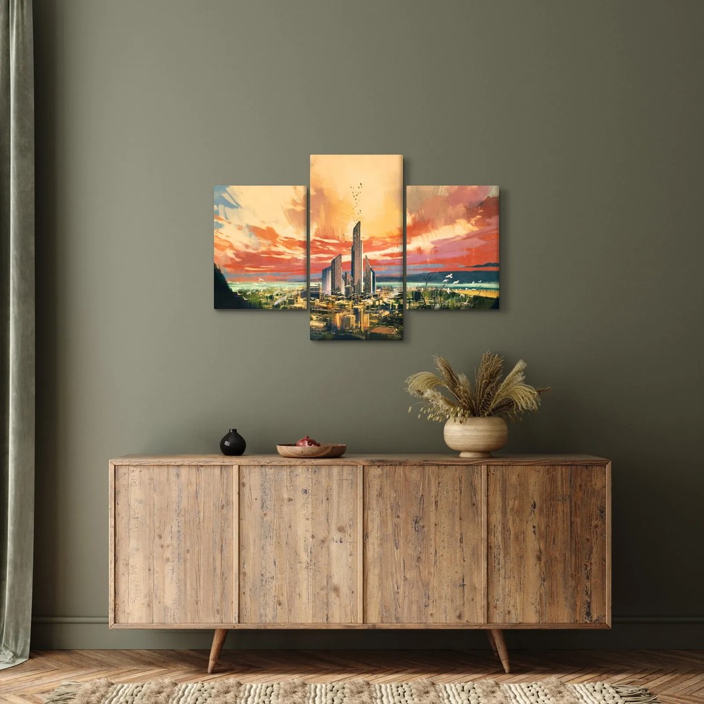 Obraz - Maľované mesto (90x60 cm)