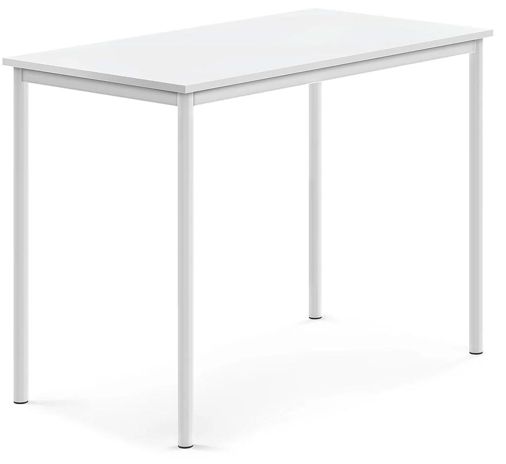 Stôl SONITUS, 1200x700x900 mm, HPL - biela, biela