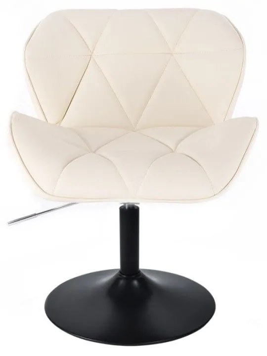 LuxuryForm DESIGN Stolička MILANO na čiernom tanieri - krémová