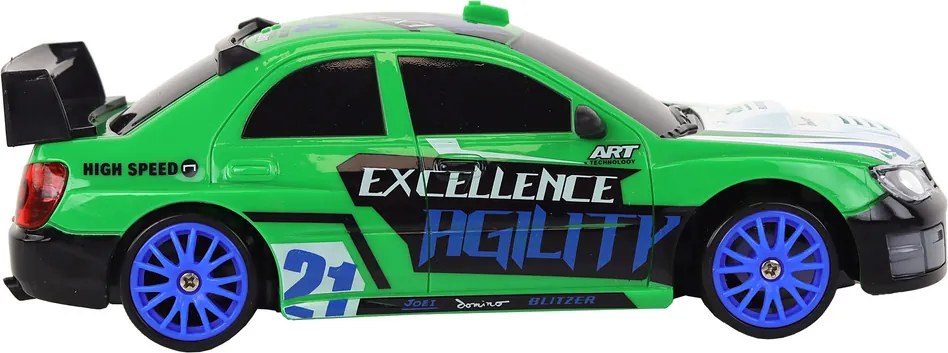 LEAN Toys Športové autíčko s diaľkovým ovládaním R/C v mierke 1:24, zelené, s vymeniteľnými kolesami