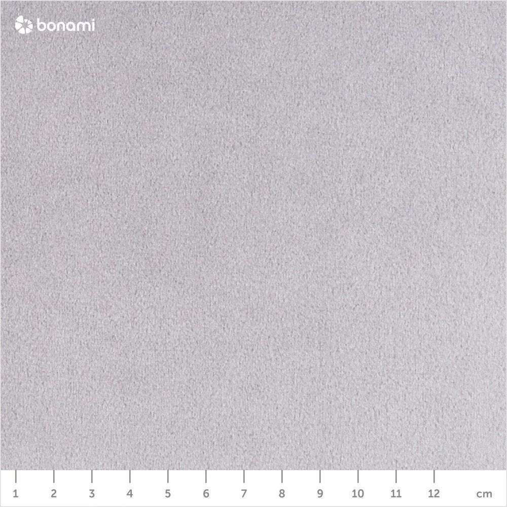 Svetlosivá zamatová rozkladacia rohová pohovka Milo Casa Santo, pravý roh