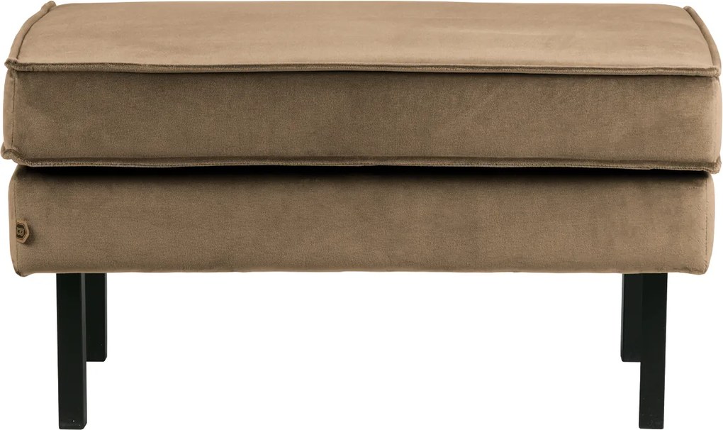 BePureHome Rodeo zamatový ottoman - Sivohnedá
