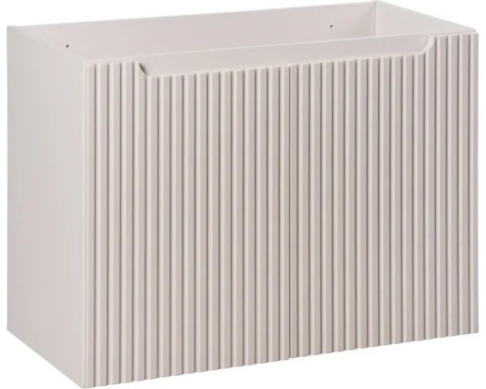 Závesná skrinka Nova Cashmere I s doskou a umývadlom 80 cm kašmír/biela