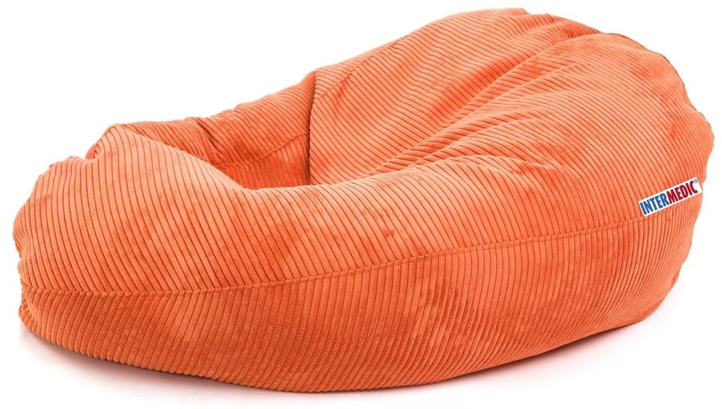 Mega Sako – veľký sedací vak z manšestru, 135 cm výška, 340 l výplň, prispôsobivý tvar, na relax aj prácu, dostupný vo farbách Farba: SZ93 - oranžový