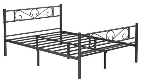 Kovová manželská posteľ 140 cm RMB063B01