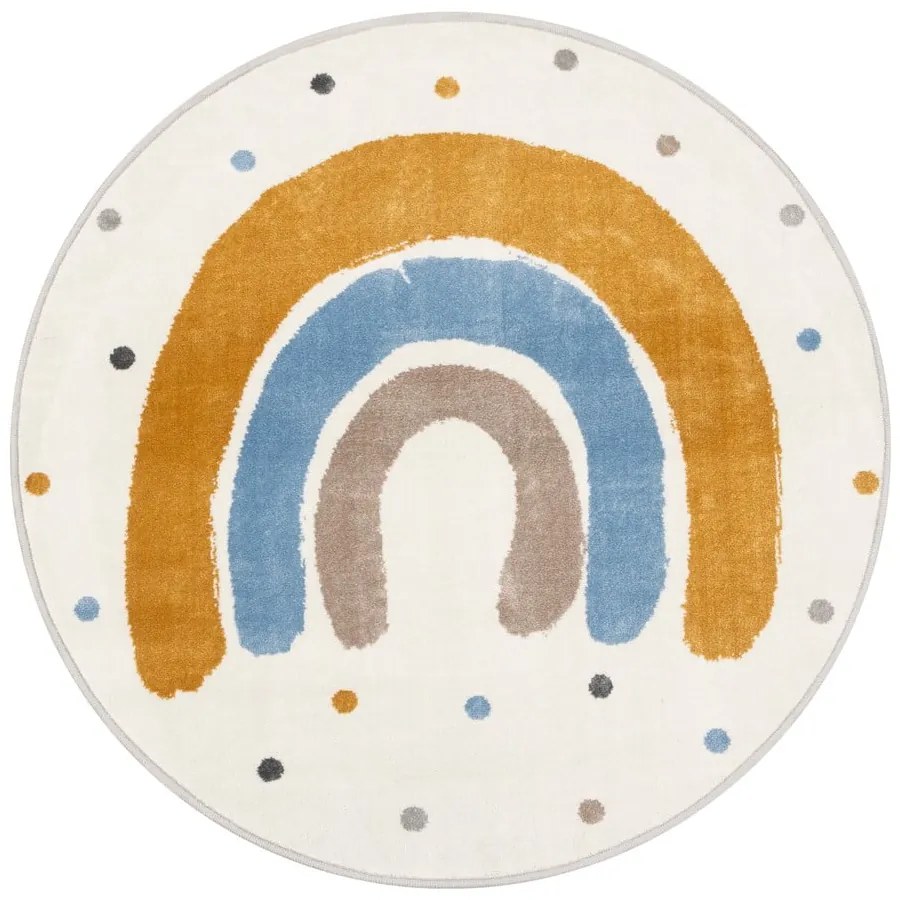 Okrovožltý/slonovinový detský koberec ø133 cm Joyful Gold – FD