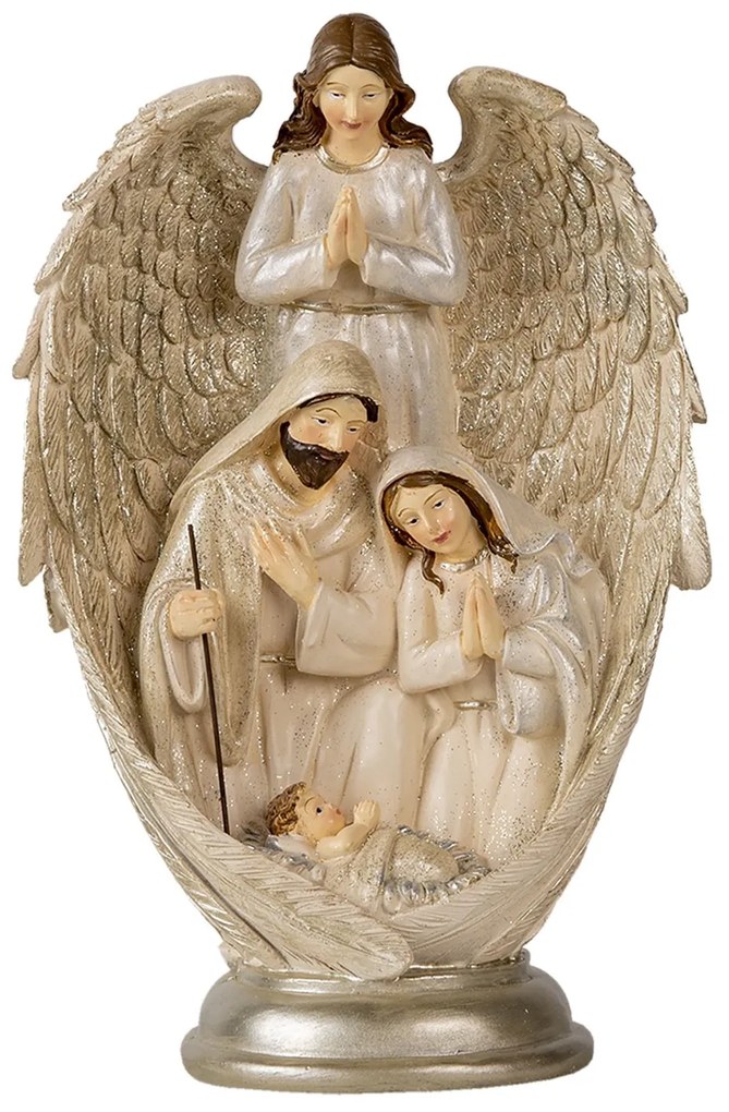 Vianočný betlehem s anjelom - 17 * 11 * 26 cm