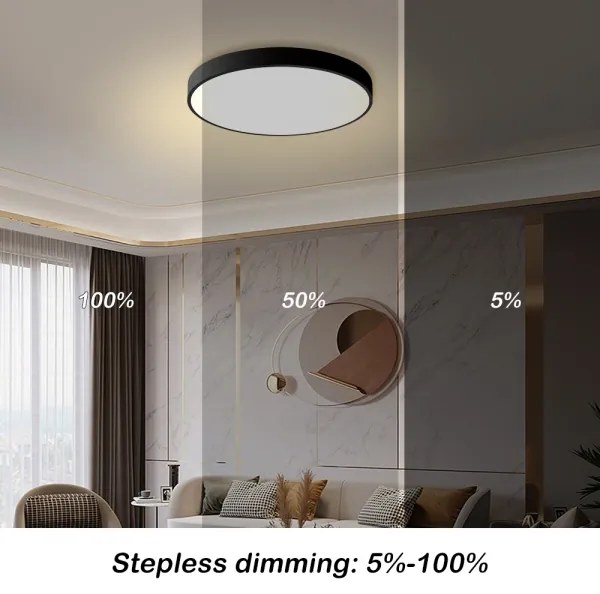 Brilagi - stmievateľné LED svietidlo POOL LED, 60 W, 230 V, 3000–6000 K, priemer 60 cm, čierne + diaľkové ovládanie