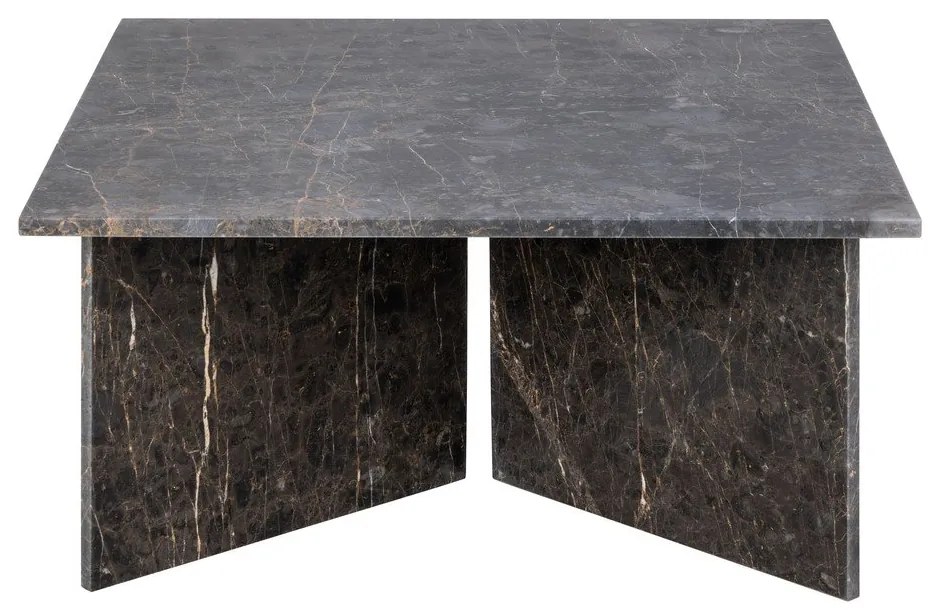 Čierny mramorový konferenčný stolík 90x90 cm Vega – Actona