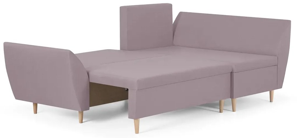 MEGA AKCE Rozkládací rohová sedací souprava ALEX Růžová