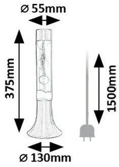 Rabalux 76025 dekoratívna lávová stolná LED lampa Poppilol, červenožltá