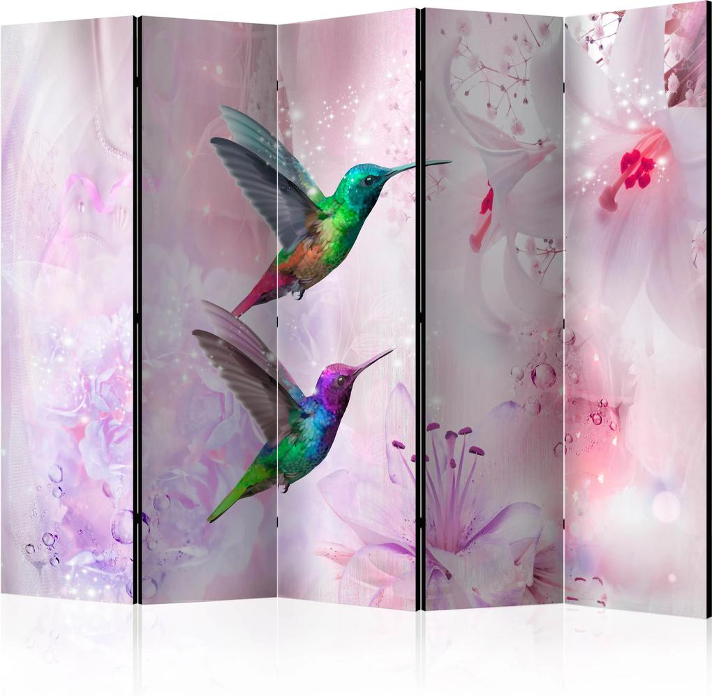 Paraván - Colourful Hummingbirds II [Room Dividers] 225x172