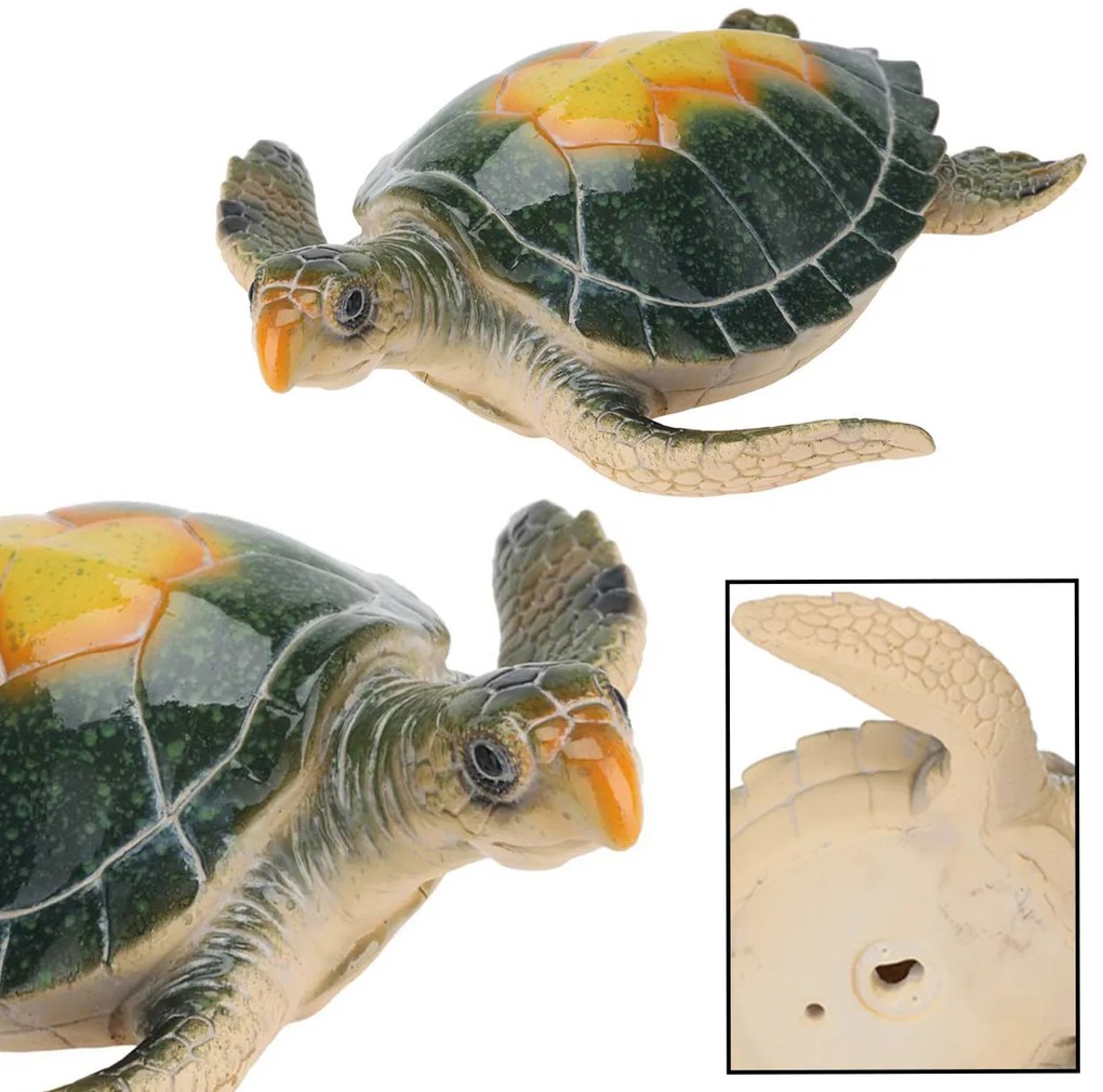 Záhradná figúrka z polistone Turtle2, 7x21 cm, viacfarebná