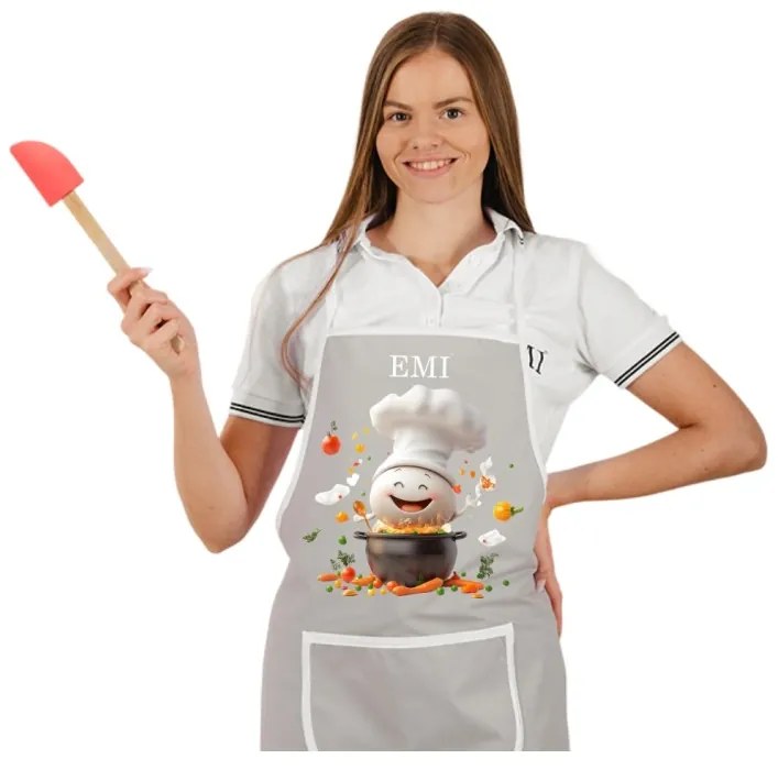 Kuchynská zástera Gusto EMI, biela