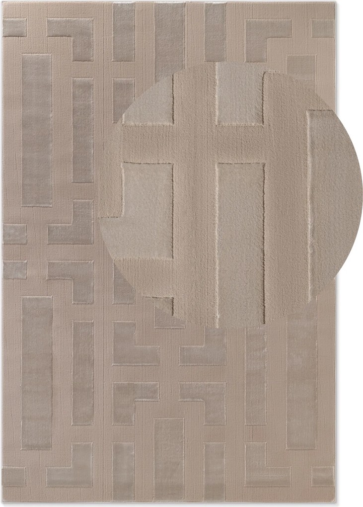 Kusový koberec Perles 106189 Beige Cream z kolekcie Elle, 160x235, béžová, obývacia izba, ELLE Decoration