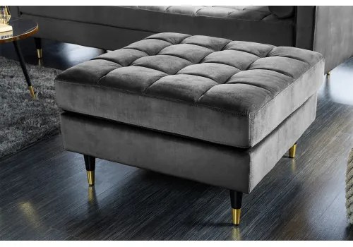 Taburetka 43132 Cozy Zamat Šedá  - Komfort-nábytok