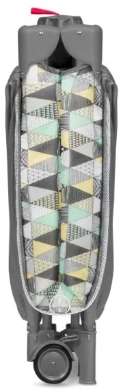 Lionelo - Cestovná postieľka SVEN PLUS šedá/žltá