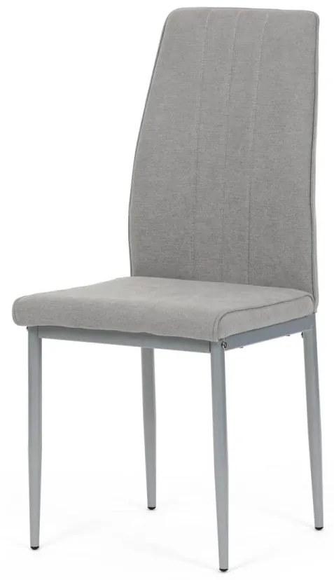 Židle jídelní DCL-379 LAN2, lanýžová látka, šedé kovové nohy