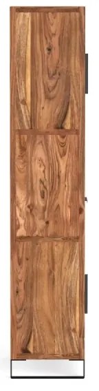 furniture-nabytek.cz - Masívna vitrína Sydney z akáciového dreva, lakovaná, hnedá – 50×45×185 cm