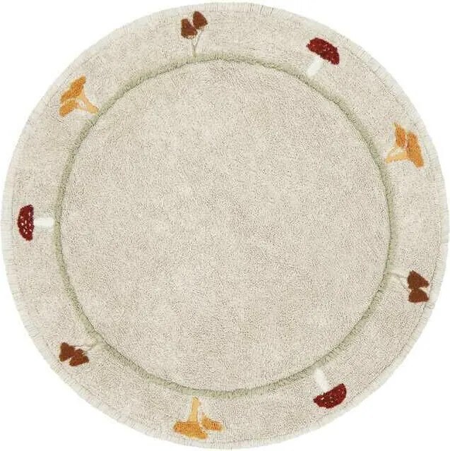 Lorena Canals, Detský kusový koberec Chanterelle kruh, 140x140, béžová, detská izba