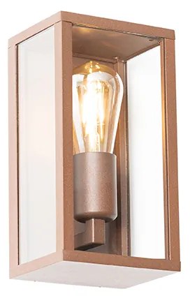 Priemyselná nástenná lampa hrdzavohnedá 26 cm IP44 - Charlois