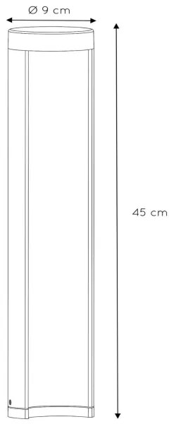 Lucide 27874/45/30 - LED Vonkajšia lampa COMBO LED/9W/230V 45 cm IP54