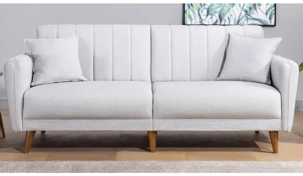 Rozkladacia dvojmiestná pohovka KITO krémová