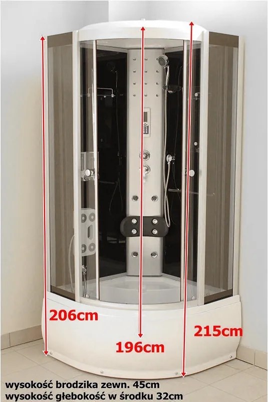 Terra Hydromasážny box WSH7101, 90x90 bez sauny