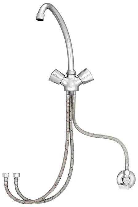 Mereo Mereo, Drezová stojanková batéria, pre nízkotl. ohrievače, chróm, MER-CBS201016M