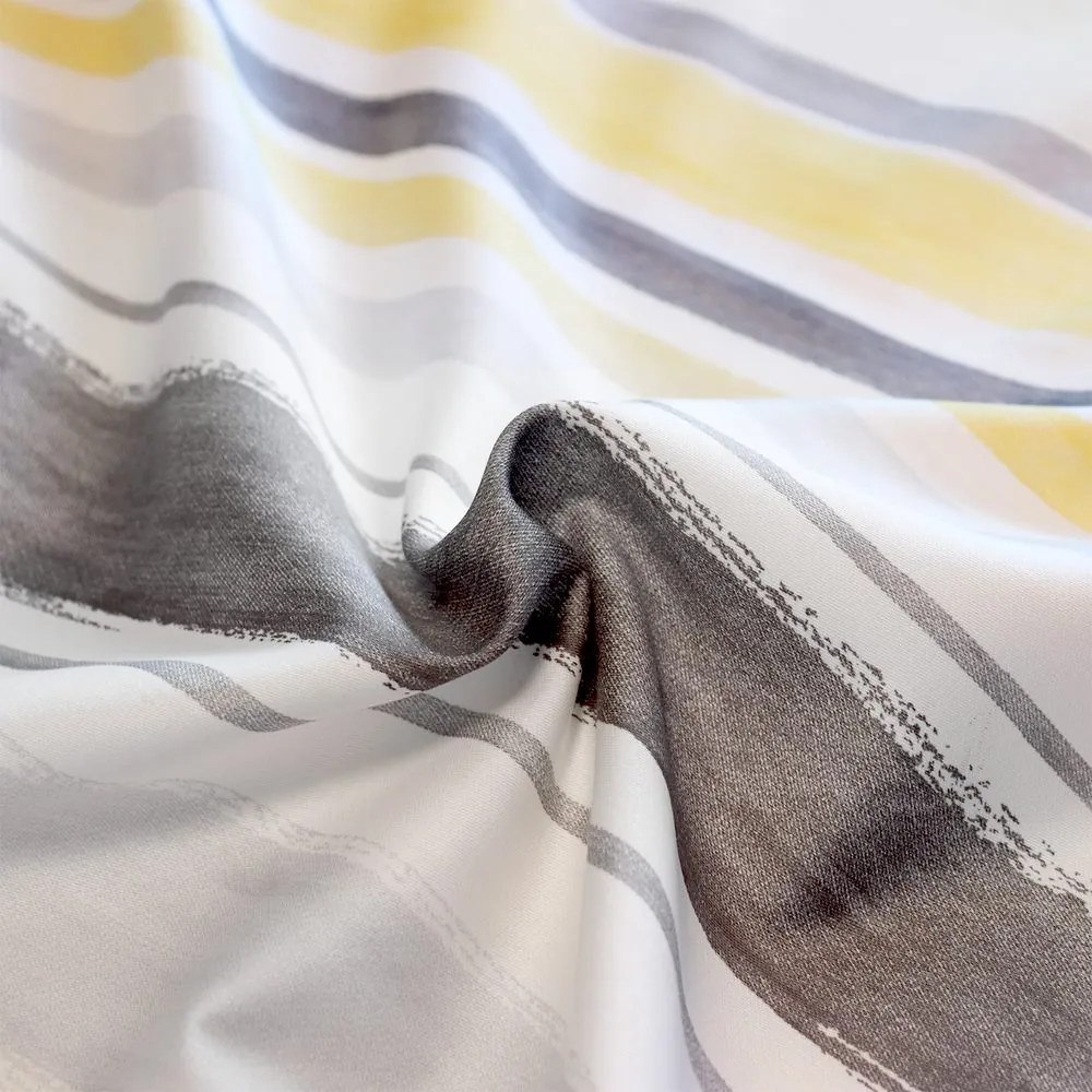 Bierbaum obliečka bavlnený satén 3327 Stripe Yellow 140x200/70x90 cm