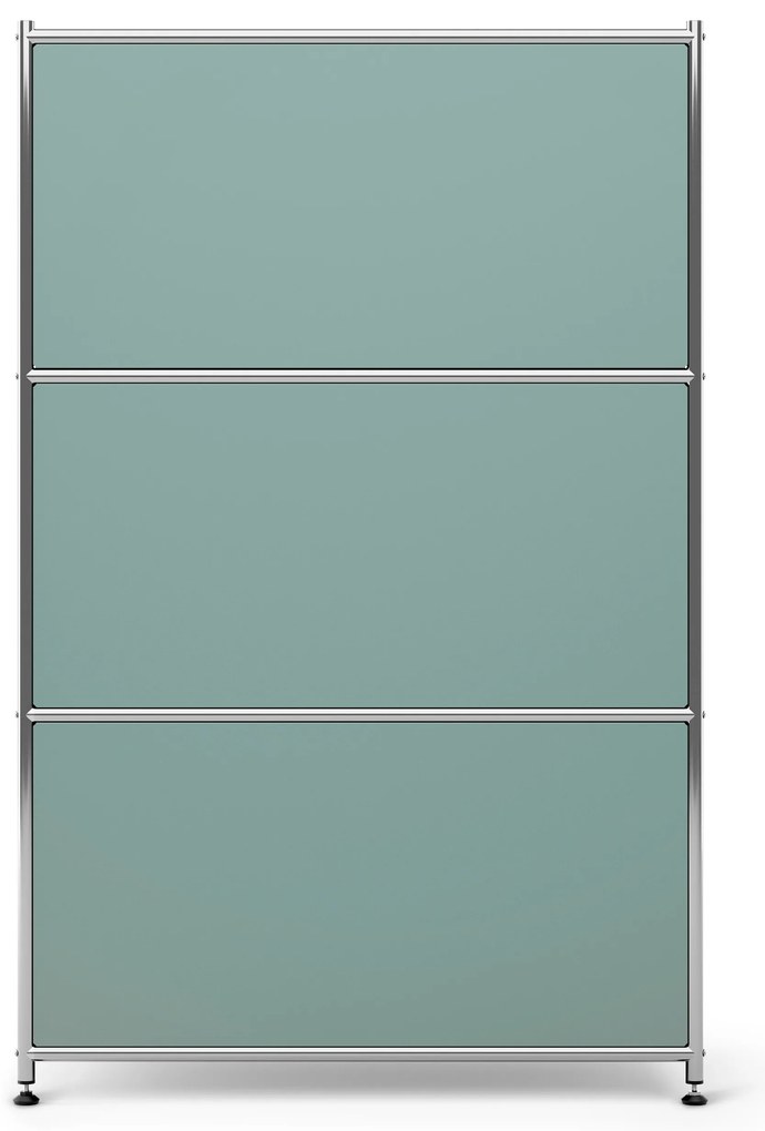 Kovová komoda »CN3« s 2 výklopnými priečinkami, šalviová