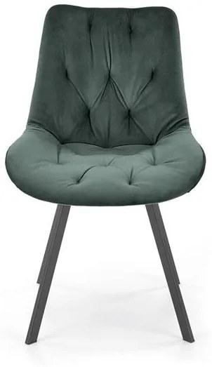 OTOČNÁ JEDÁLENSKÁ STOLIČKA TIARA TMAVO ZELENÁ