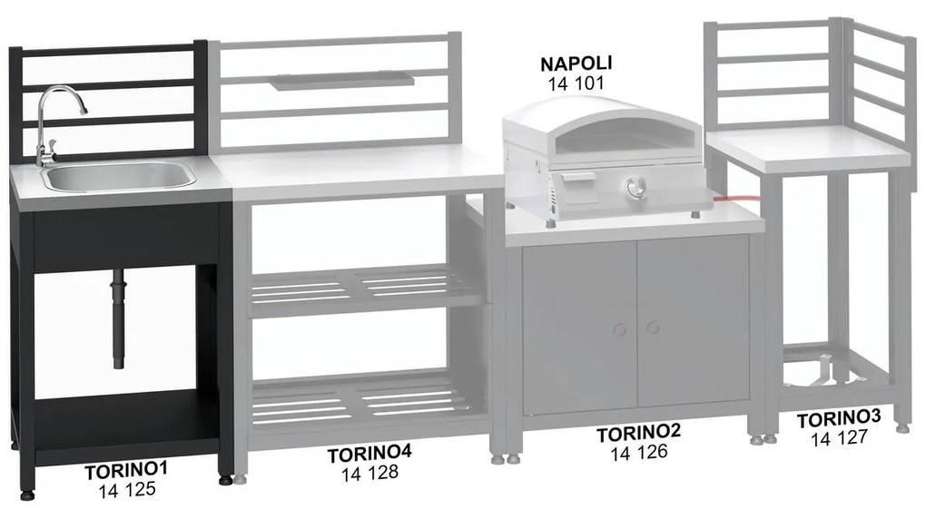 Cattara 14125 modul s drezom pre vonkajšiu kuchyňu Torino 1