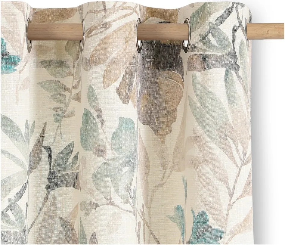 Krémovobiely/sivomodrý záves 135x250 cm Celesta – Restilo