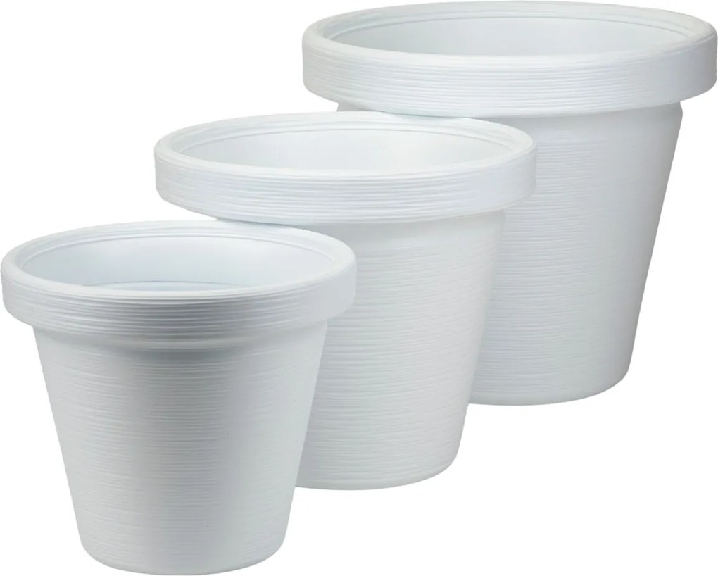 PLASTOVÝ KVETINÁČ SRTIA RIFLO 55X48 CM BIELA