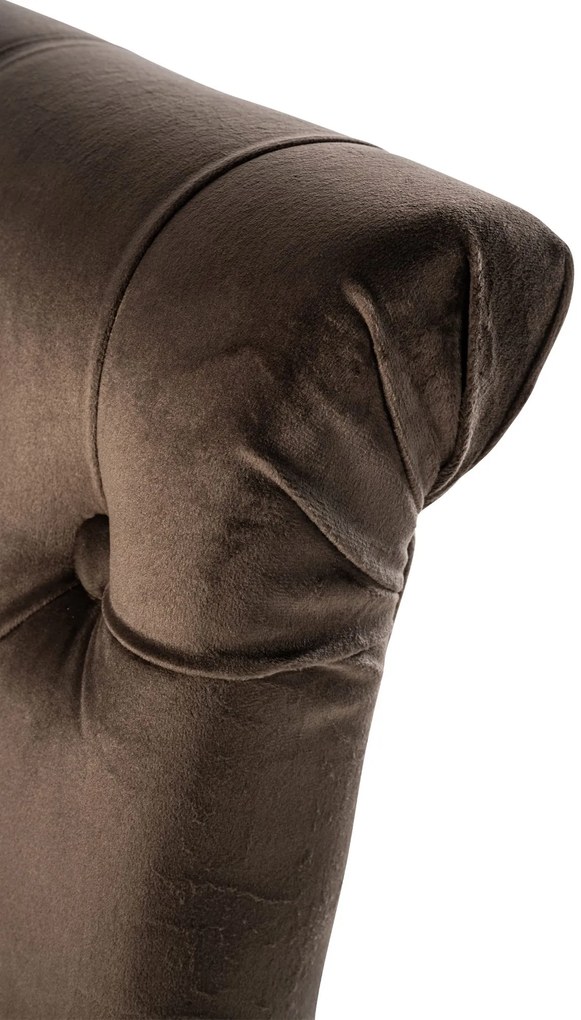 Jedálenská stolička Lisburn - zamat - Hnedá