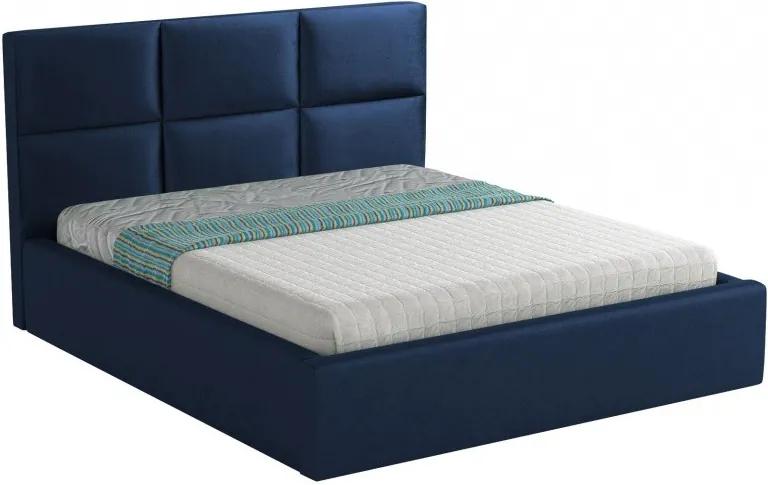 Hector Čalúnená posteľ Farida 160x200 dvojlôžko - námornícka modrá
