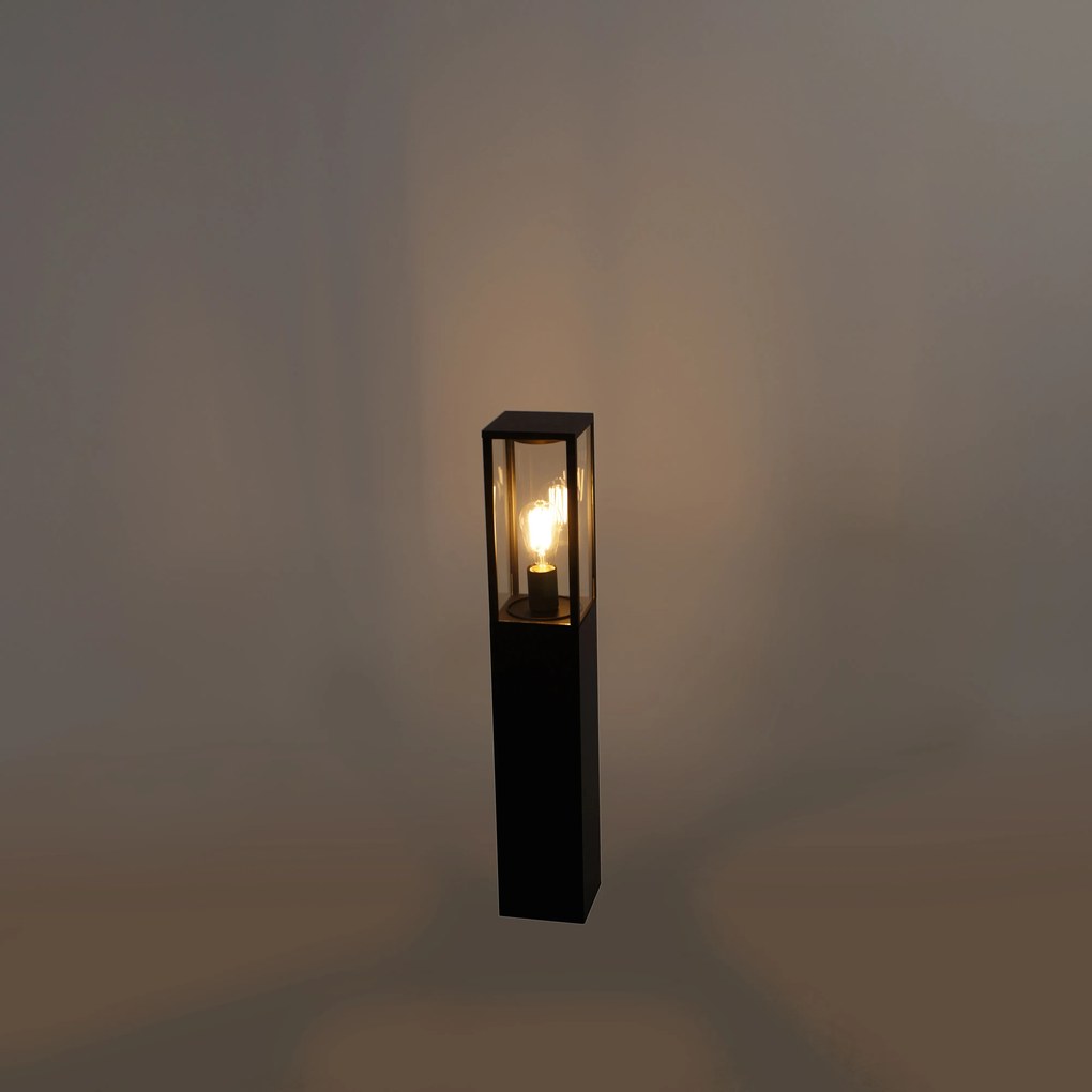Priemyselná vonkajšia stojaca lampa čierna 80 cm IP44 - Charlois